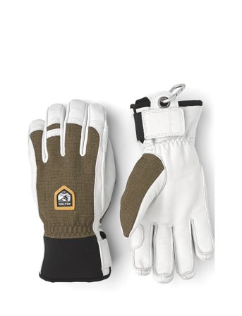 Hestra Army Leather Patrol - 5 Finger Navy - Green - 7