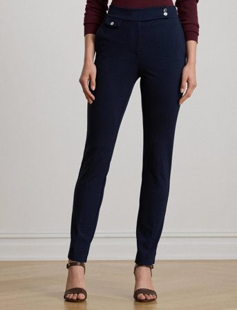 Lauren Ralph Lauren Ponte Ankle Pant - Navy - XS