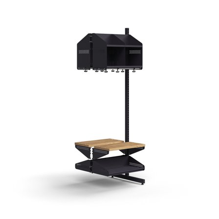 Garderobenschrank ENTRY, Anbaumodul, bodenstehend, 1800 x 600 x 600 mm, anthrazit