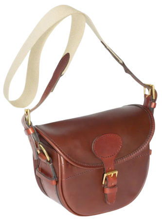 Alan Paine Leather Cartridge Bag patruunalaukku, Brown