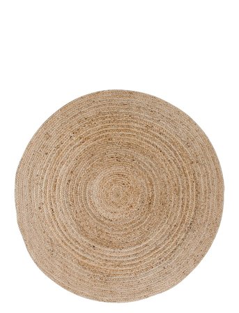 House Nordic Rina - Rug, Braided Jute, Nature Ø120 Cm - Beige - 1X120X120CM