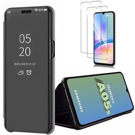 Skyddssk ål - BOOLING - för Samsung Galaxy A05s - Spegeleffekt - Svart - Semi-rigid