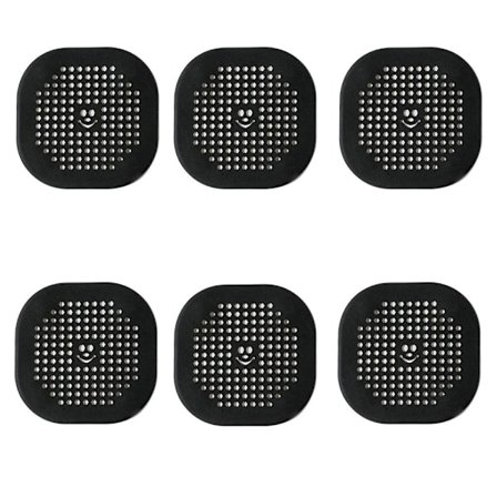 6 stk. Hårfanger for sluk, dusjslukbeskytter SVART