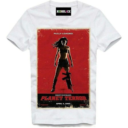 T-shirt Planet Terror Robert Rodriguez Quentin Tarantino Machine Gun Girl