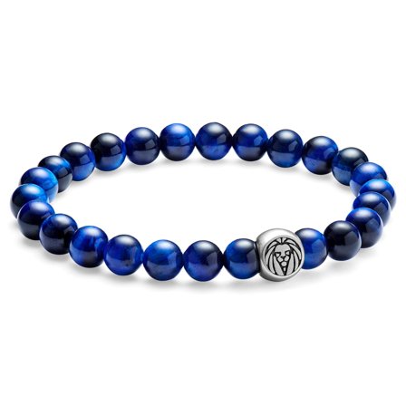Bracelet Œil de Tigre Bleu pour hommes - Bracelets de perles