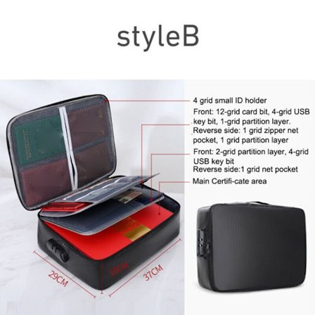 Dokumentoppbevaringspose Arkiv Organiseringsboks B B