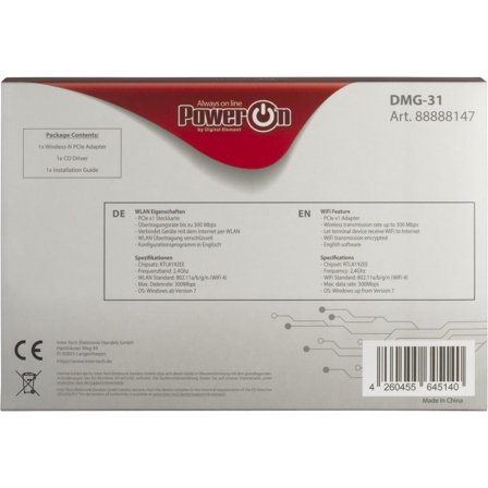 INTER-TECH DMG-31 - nettverksadapter - PCIe