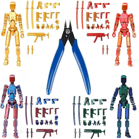 T13 toimintahahmo, Titan 13 3D-tulostettu toimintahahmo, Lucky 13 toimintahahmo, Nova 13 toimintahahmo Dummy 13 toimintahahmo