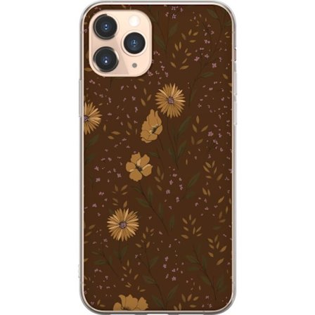 Kompatibelt Mobildeksel til Apple Apple iPhone 11 Pro Brun blomster retro blomstermønster blomstrete design 70-tallets vintage-stil mønster bohemsk