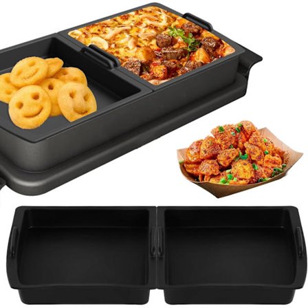 2-pak silikonebageplade tilbehør, grydeopdeler, kompatibel med Tefal OptiGrill XL til stegning, bagning og grill