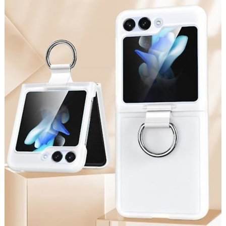 Slim Case Kompatibel Samsung Galaxy Z Flip 5 Med Ring Hållare Klar Hard Pc Back Z Flip 5 Cover