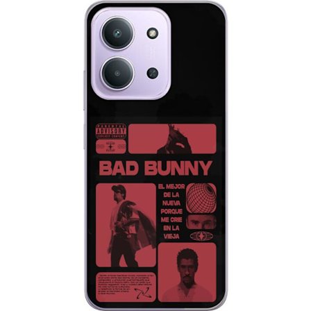 Kompatibel Mobilcover til Xiaomi Redmi 15C Bad Bunny NFL-inspireret skjoldlogo med amerikansk fodbold og stjerner