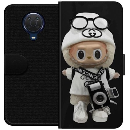 Yhteensopiva Lompakkokotelo Nokia Nokia G20 Tyylikäs muotoilijafiguuri kameralla ja katutyyliä, leikkisä keräilyfiguuri trendikkäässä kaupunki-