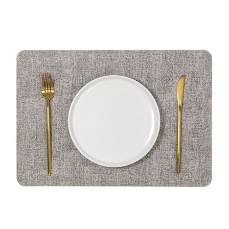 Konstläder Värmebeständiga Underlägg för Matbord Set om 6,