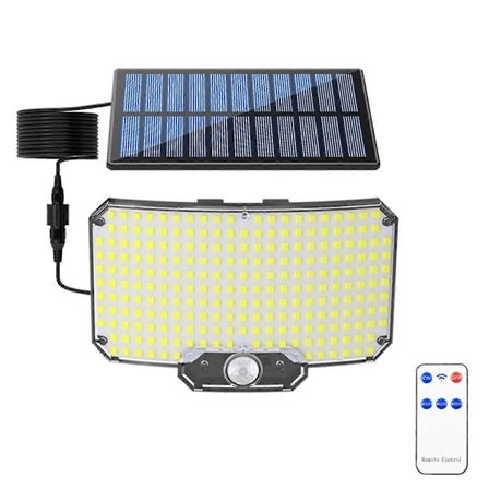 Solar Utomhuslampa 234LED Super Stark Rörelsesensor Solar LED Trädgårdsvägglampa IP55 Vattentät 3 Arbetslägen.