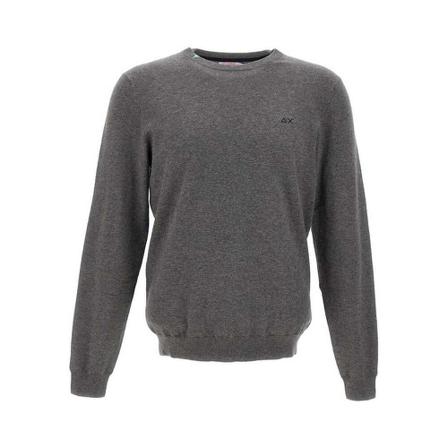 Sun68, Round-neck Knitwear Grijs, Heren, Maat:M