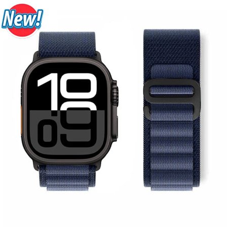 Navy & Sort Alpine Loop-rem til Apple Watch Ultra 2 & Series 10/9/8/SE[JSR]