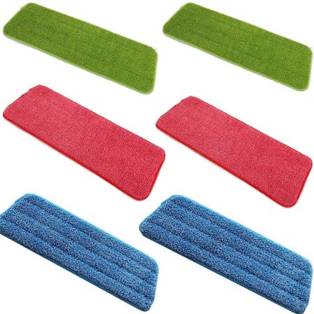 6 STK Rengøringspuder Moppepuder Genanvendelige vaskbare spraymoppepuder