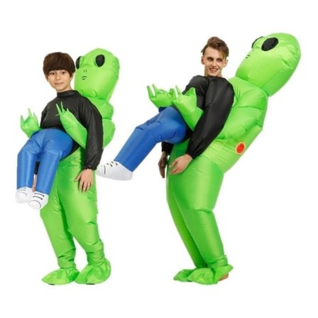 Oppusteligt rumvæsen kostume til kvinder og mænd til jul og halloween