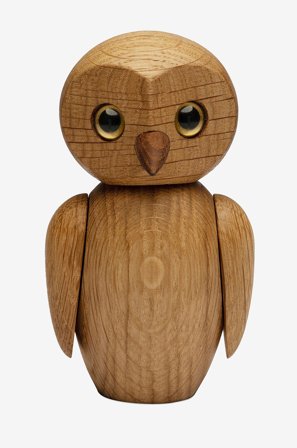 Spring Copenhagen - Trädekoration Clever Owl 10 cm - Natur - Inredningsdetaljer - Från Homeroom