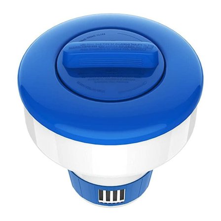 5" Flytande klordispenser, stor doseringsflottör, justerbar frisättningshylla, flytande kemisk flottör, poolklordispenser, blå & vit