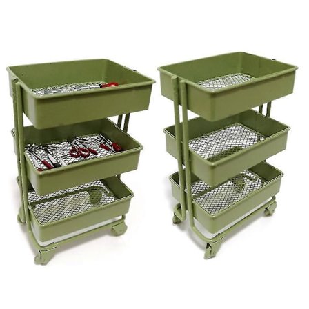 Dukkehusmøbler Tilbehør Rullende Utility Cart Rack Mini Scene Model