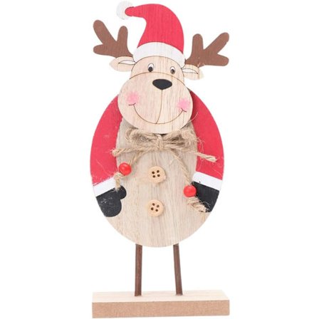 Jul Dekoration Trä Bordsskiva Söta Trä Jul Älg Prydnad Bordsskiva Mittendekoration Jul Dekor