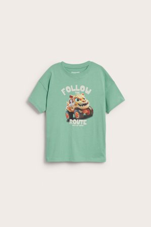 Kappahl | T-skjorte med trykk Grønn 122/128 | Grønn