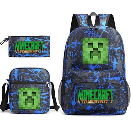 MINECRAFT Ryggsekk Skoleveske Barn Gutter Jenter Trykt Student Skoleveske Skoleartikler-WELLNESS Auburn