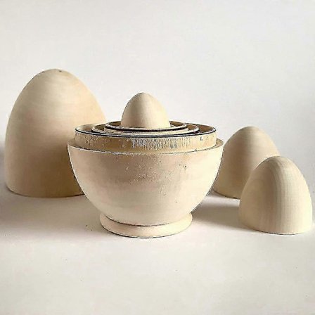 2025 Hule Treegg Påske Nesting Egg Leke Tre Påskekurv Fyllstoff Gave 5 Hule Umalte Egg DIY