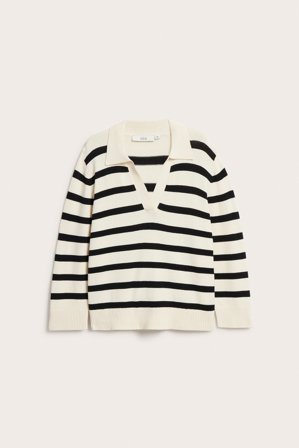 Kappahl | Strikkegenser med krage | Offwhite