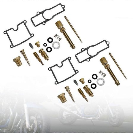 2X Forgasser Reparasjonssett Passer Kompatibel med Kawasaki Z400 KZ400FX KZ550 GPZ550 1980-1983 U