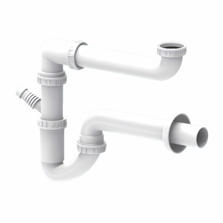Sifone Valsir autopulente salvaspazio per lavello singolo