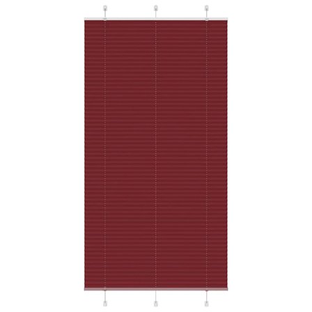 Plisserad persienn Bordeaux röd 110x200 cm tyg bredd 109,4 cm
