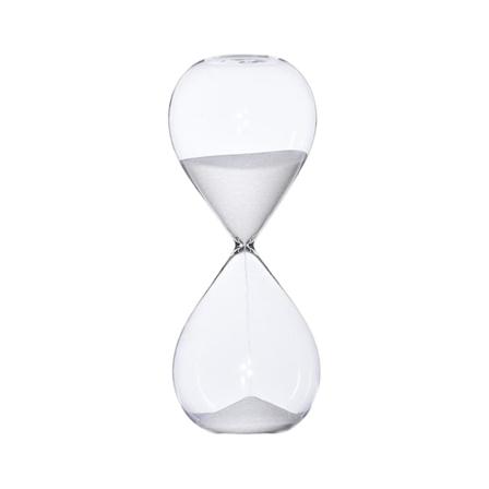 5/30/60 minutter Rund Sand Timer Personlighed Glas Timeglas Ornamenter Nyhed Tidsstyringsværktøj White 30 Minutes