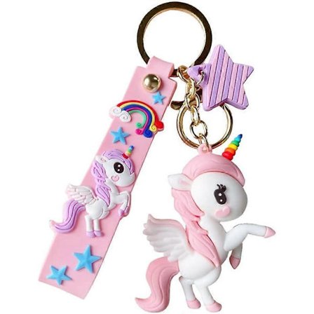 Tytöt Naiset Luova Kaunis Unelmainen Pitkät Hiukset Siivet Enkeli Yksisarvinen Avaimenperä Avaimenperät, Ihana Hyvä Onni Onnekas Yksisarvinen Hevonen 