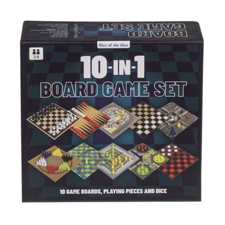 Sällskapsspel – 10 i 1 spelset för hela familjen