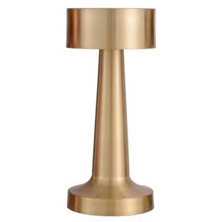 Retro Uppladdningsbar Bordslampa av Metall Dimmer Guld