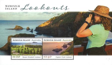 Norfolk Island - Udkigsposter - Postfrisk miniark