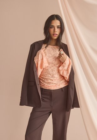 Bubbleroom - Suit Blazer - Brown - Kläder