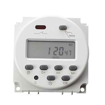CN101A 16A Mikrodator Timer 110V/220V/24V/12V LCD-Display Programmerbar Digital Strömbrytare för Tidrelä Hållbar