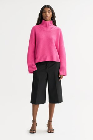 Soft Goat - Girlfriend Turtleneck - M - Fuchsia