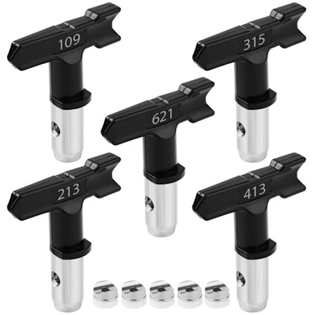 5 dyser, 5 modeller, tilbehør til airless malemaskine