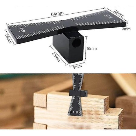 1:5 :8 Alumiiniseos Sinkkaliitos Malli Sinkkaliitos Vasara Mittari Sinkkaliitos Merkintäohjain Sinkkaliitos Malli (Musta)