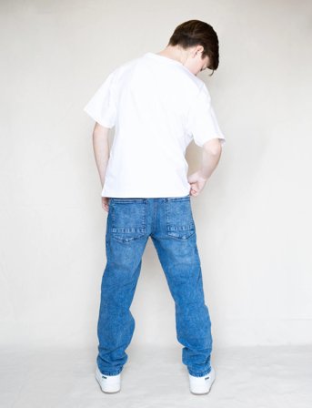 Indian Blue Jeans 2455 Baggy Fit Straight Blue G - Blue - 134