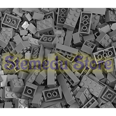 125 g byggeklodser i bulk - farvesorterede klodser og plader, kompatible med lego