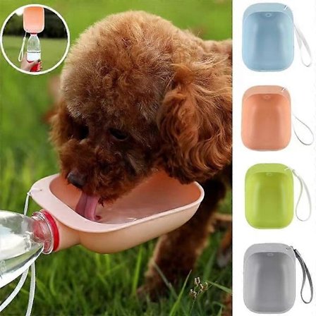 Hund Katt Rese Vattenflaska Portabel Hund Vattenflaska Dricksvattenmatare För Hund Katt Utomhus Vattenskål Flaska Husdjurstillbehör (Fww)