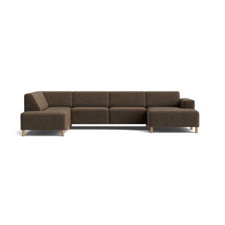 Seam U-sofa, højrevendt - Anthology Brun - 344x206x78 - Sofa, u-sofa