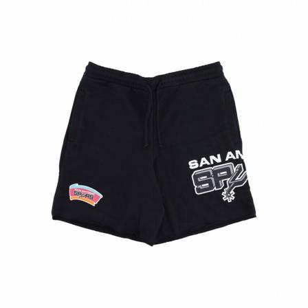 Mitchell & Ness, nba game day french terry short hardwood Zwart, Heren, Maat:XS
