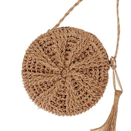 Sommar Halmväskor Tofs Strandväskor LJUSBRUN light brown